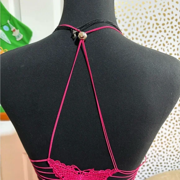 Pink Butterfly Backless Maxi Dress - Picture 6 of 9